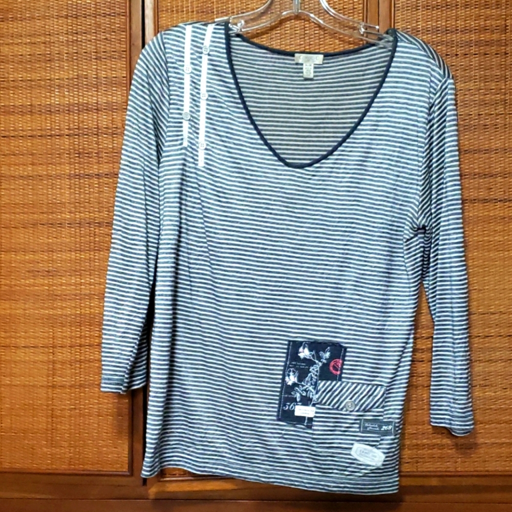 Conrad C striped ladies top